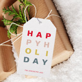 Modern Colorful Prettige feestdagen Cadeaulabel