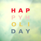 Modern Colorful Prettige feestdagen Raamsticker (Vel 3)