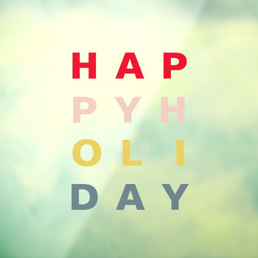 Modern Colorful Prettige feestdagen Raamsticker (Vel 3)