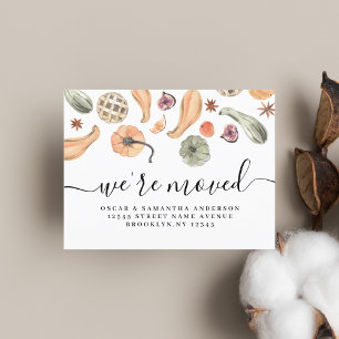 Modern Colorful Pumpkin Autumn Aankondigingskaart