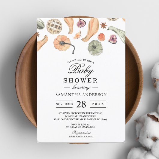 Modern Colorful Pumpkin Autumn Kaart