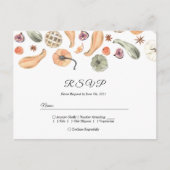 Modern Colorful Pumpkin Autumn Uitnodiging Briefkaart (Voorkant)