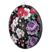 Modern Colorful Sakura Flower Japan Birthday party Dartbord (Voorkant Rechts)