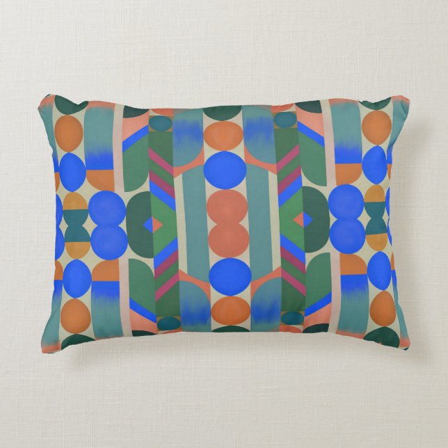Modern Colorful Shapes Accent Kussen (Voorkant)