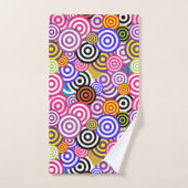 Modern Colorful Stylish Concentric Circles Bad Handdoek (Handdoek)