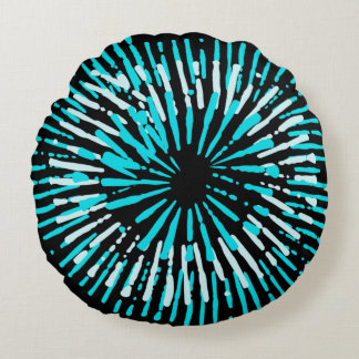 Modern Colorful Turquoise Round Sierkussen Rond Kussen