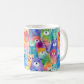 Modern colorful watercolor bears pattern  koffiemok (Voorkant rechts)