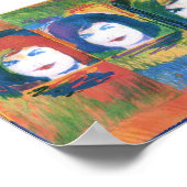 Modern Colorful Waterverf Jackie Kennedy Collage Poster (Hoek)