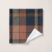 Modern Comfort in Sinaasappel en zwart: geruite ba Bad Handdoek (Wasdoekje)