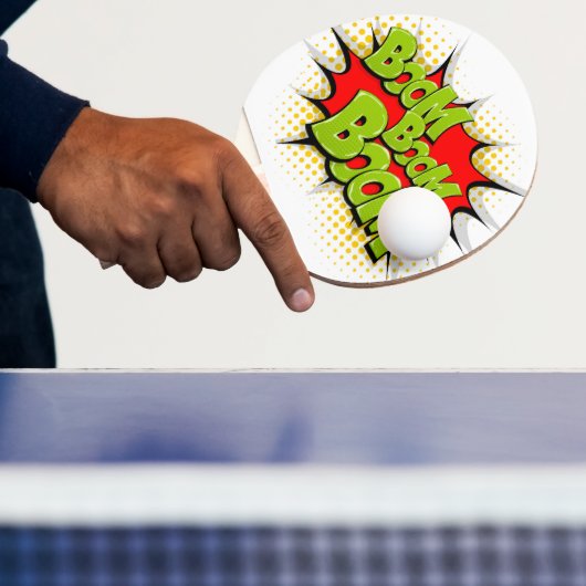 Modern Comic Book boom Tafeltennisbatje (Insitu)