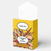 Modern Comic Book Fun Geometric Weddenbox Bedankdoosjes (Geopend)