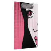 Modern Comic Book Pop Art of Woman's Face Klembord (Rechts)