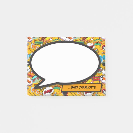 Modern Comic Book Speech Bubble Post-it® Notes (Voorkant)