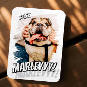 Modern Comic Simple Grunge Custom Pet Photo Magneet