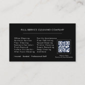 Modern Commercial Cleaning QR Code Visitekaartje (Achterkant)