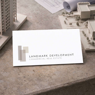 Modern commercieel ontwikkelaar logo visitekaartje