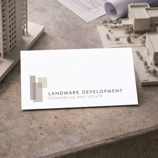 Modern commercieel ontwikkelaar logo visitekaartje