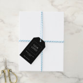 Modern Company Business Logo Black Cadeaulabel (Met Touw)