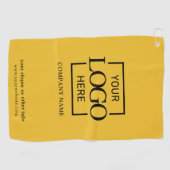 Modern Company Business Logo Yellow Branded  Golfhanddoek (Horizontaal)