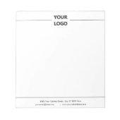 Modern Company Design Kantoor Notitieblok met Logo (Voorkant)
