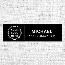 Modern Company Logo Black Naamplaatje