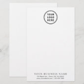 Modern Company Logo Briefpapier (Voorkant / Achterkant)