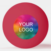 Modern Company Logo Emblem Sjabloon Red Pingpongbal (Voorkant)