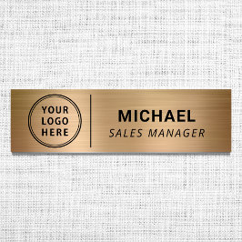 Modern Company Logo Gold Naamplaatje