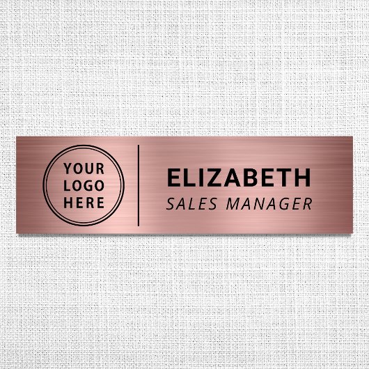 Modern Company Logo Gold Naamplaatje