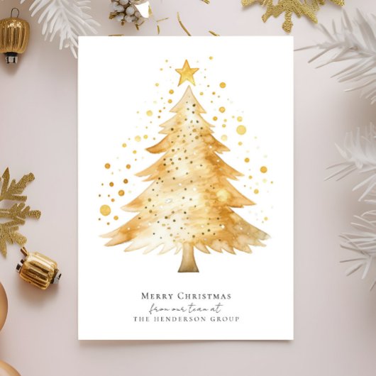 Modern Company Logo Merry-kerstboom Feestdagenkaart