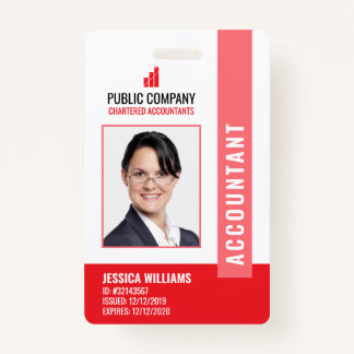 Modern Company Logo Photo Employee-id Badge