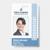 Modern Company Logo Photo Employee-id Badge (Front)