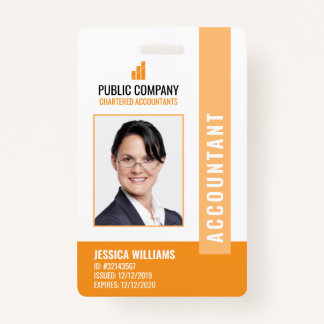 Modern Company Logo Photo Employee-id Badge