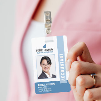 Modern Company Logo Photo Employee-id Badge