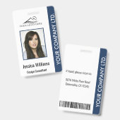 Modern Company Logo Photo Employee-id Badge (Front & Back)