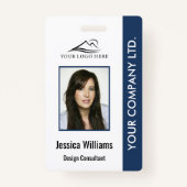 Modern Company Logo Photo Employee-id Badge (Voorkant)