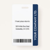 Modern Company Logo Photo Employee-id Badge (Achterkant)