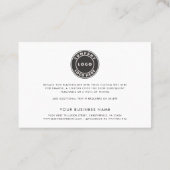 Modern Company Logo Script Dank u wel Visitekaartje (Achterkant)