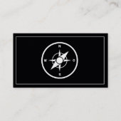Modern Compass Gold Nautical Business Card Visitekaartje (Voorkant)