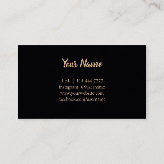 Modern Compass Gold Nautical Visitekaartje (Achterkant)