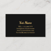 Modern Compass Gold Nautical Visitekaartje (Achterkant)