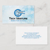 Modern Computer Science Tech-logo Visitekaartje (Voorkant / Achterkant)