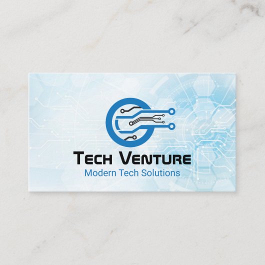 Modern Computer Science Tech-logo Visitekaartje (Voorkant)