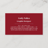 Modern concept, grafische ontwerper visitekaartje (Achterkant)