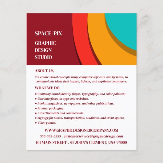 Modern concept, grafische vormgever Adverteren Flyer (Voorkant)