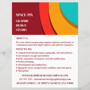 Modern concept, grafische vormgever Adverteren Flyer