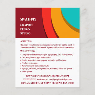 Modern concept, grafische vormgever Adverteren Flyer