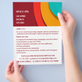 Modern concept, grafische vormgever Adverteren Flyer (Hand)