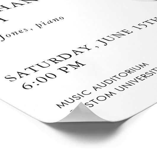 Modern Concert Poster Sjabloon Senior Overweging (Hoek)