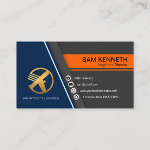 Modern Concise Chic Professional Logistics Manager Visitekaartje